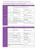 Calendário de atividades da amostra júnior 2023