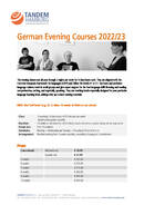 TANDEM Hamburg Evening Courses 2022/2023.