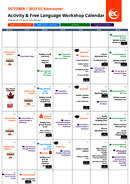 Activiteitenkalender voor volwassenen - oktober 2023