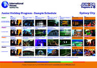 Programma IH Junior Holiday - Esempio di calendario
