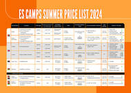 ES Summer Camps - ceny 2024