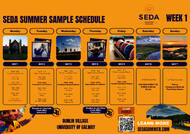 SEDA Summer University of Galway - przykładowy harmonogram 