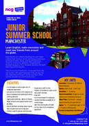 Информационный лист летней школы для младших школьников в Манчестере