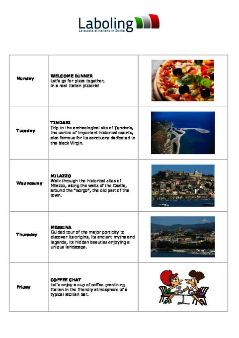 Activités hebdomadaires