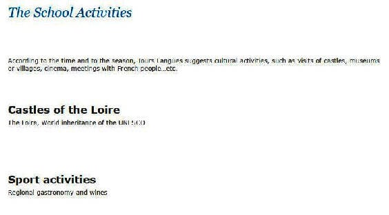 Social Activity Sample Tours Langues