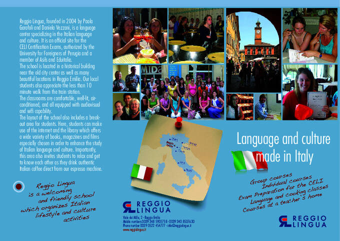 Reggio Lingua Brochure (PDF)