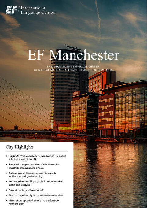 EF International Language Center Manchester - Folheto de Informações