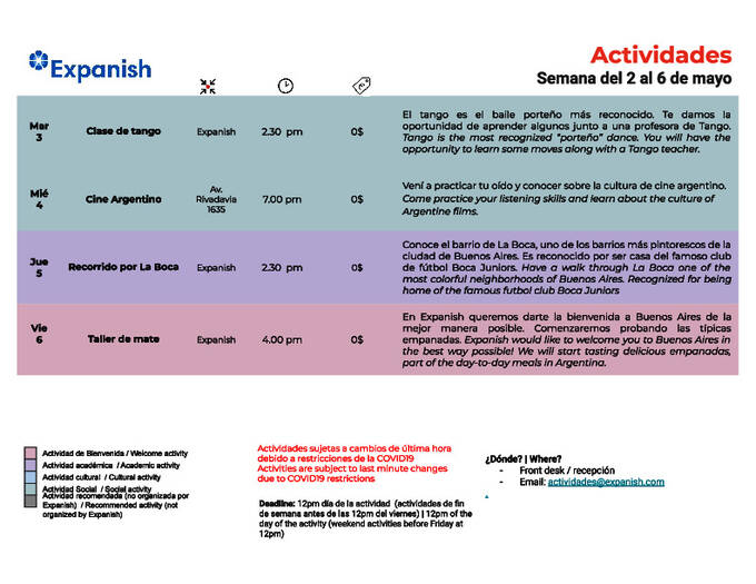 2022 年 5 月社交活动示例