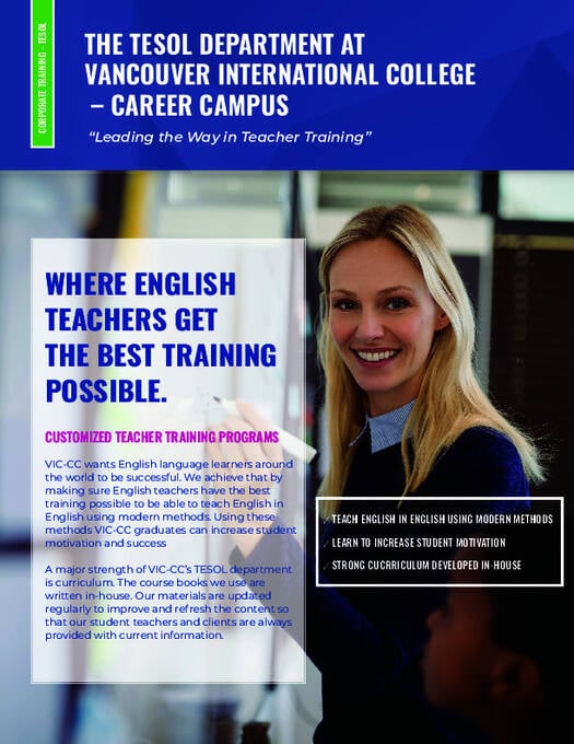 كتيب برامج Tesol في VIC