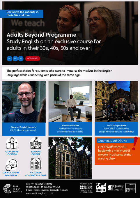 Adults Beyond (30+) Programme Prices 