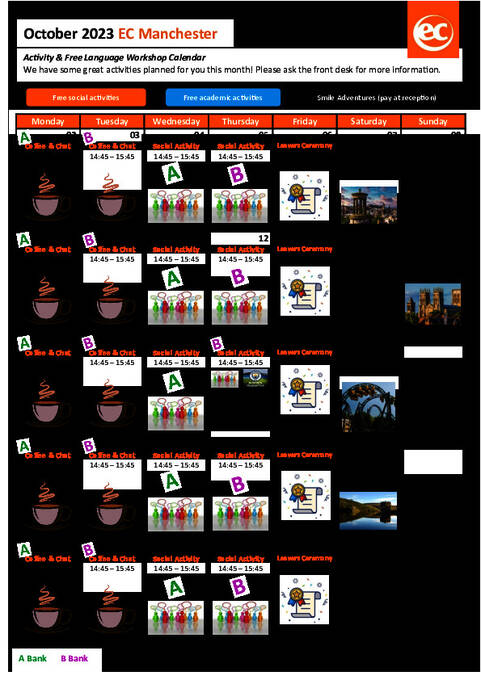 تقويم نشاط الكبار 2023 لشهر أكتوبر