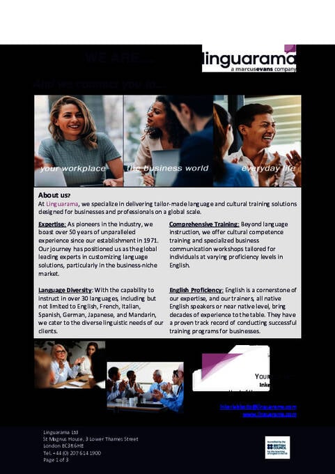 Linguarama-informationspakke