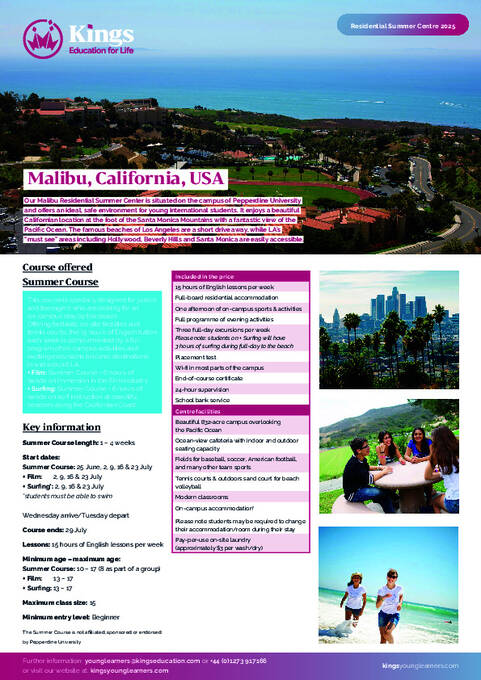 Kings - Young Learners Centre 手册 (PDF)