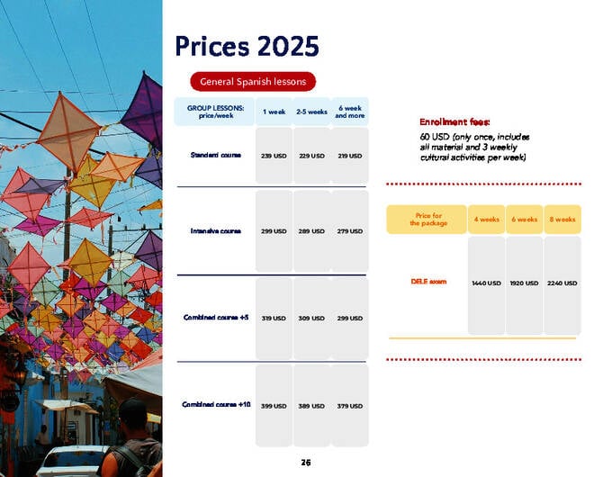 Prices 2025 Centro Catalina