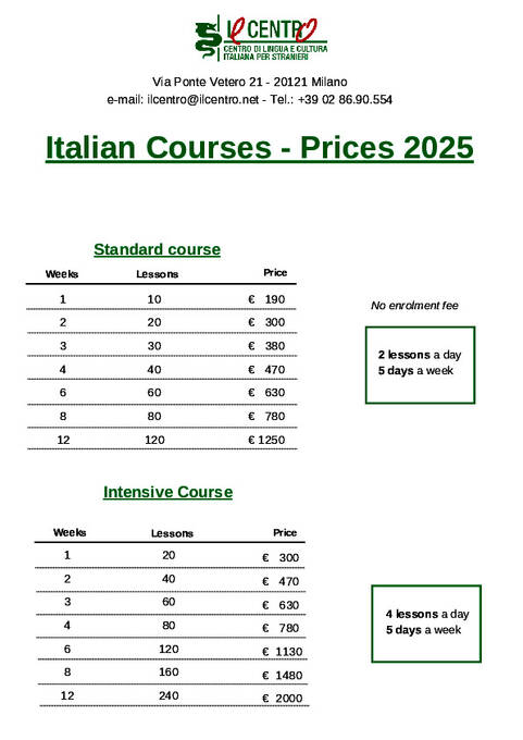  Prezzi (PDF)