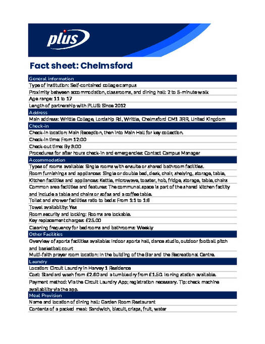 첼름스퍼드 팩트 시트