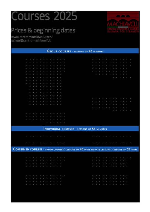Centro Machiavelli - Prices & Dates 2025