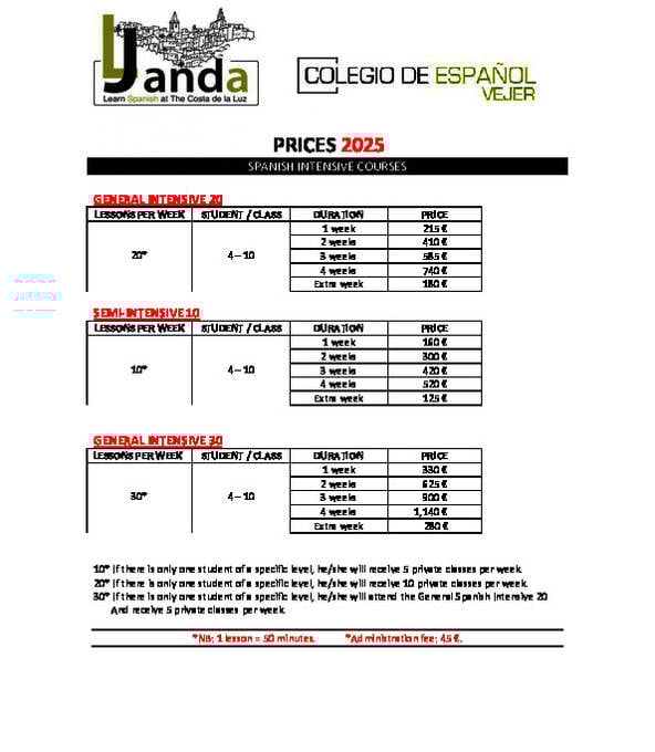 Pricelist 2025