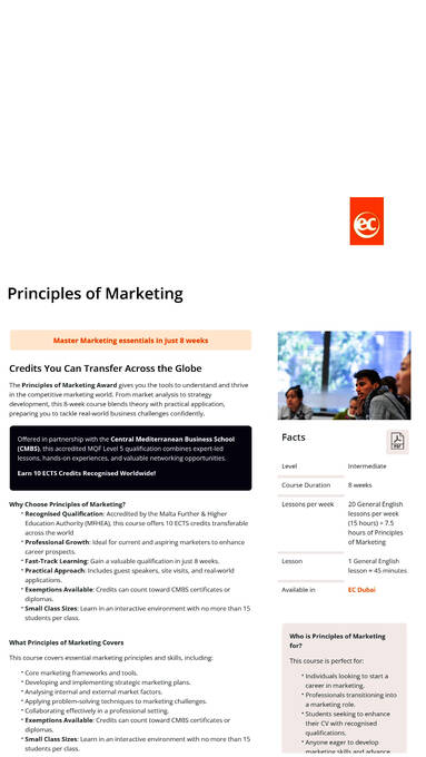 专业证书 - 市场营销原理