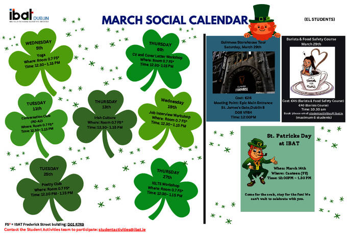 Social Calendar - March 2025