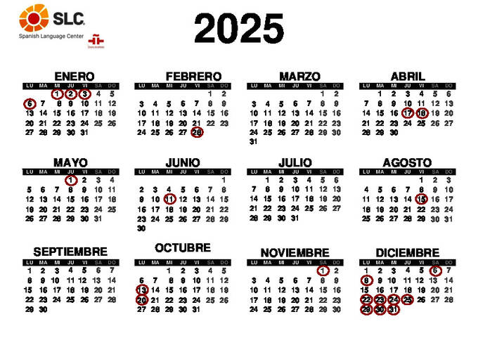2025 Kalender