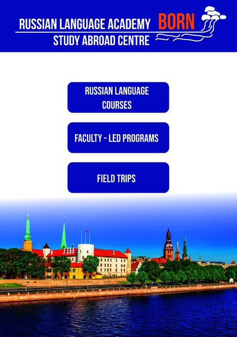 Brochure: Learn Russian in Latvia with Russian Language Academy BORN