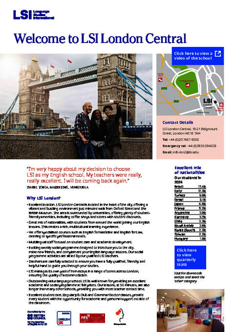 LSI - Language Studies International - Central Brochure (PDF)