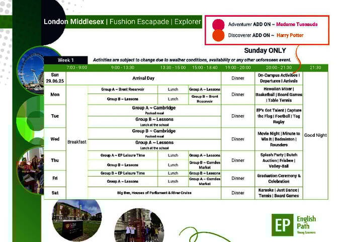  Tevékenységek menetrendje - juniorok (PDF)
