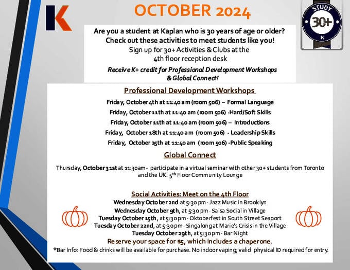 纽约 30+ 活动项目示例 2