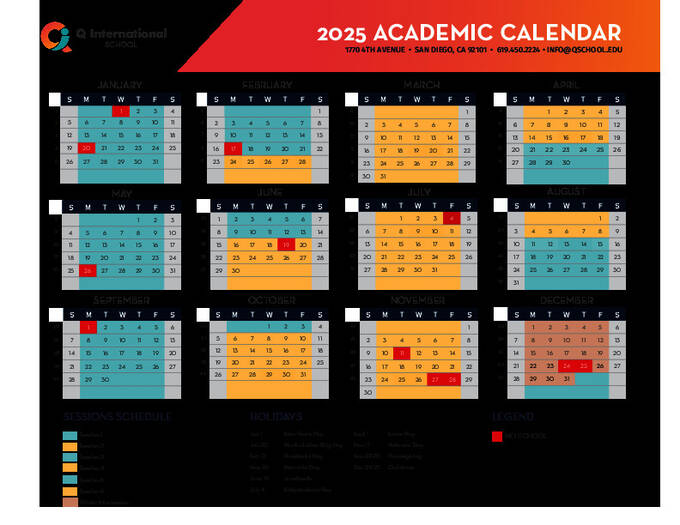Academic Calendar 2025