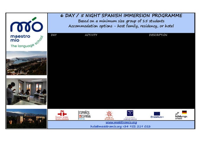 Eksempel på aktivitetsprogram, Maestro Mio