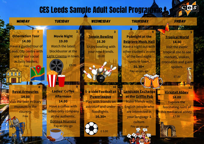 نموذج من الأنشطة الاجتماعية للبالغين