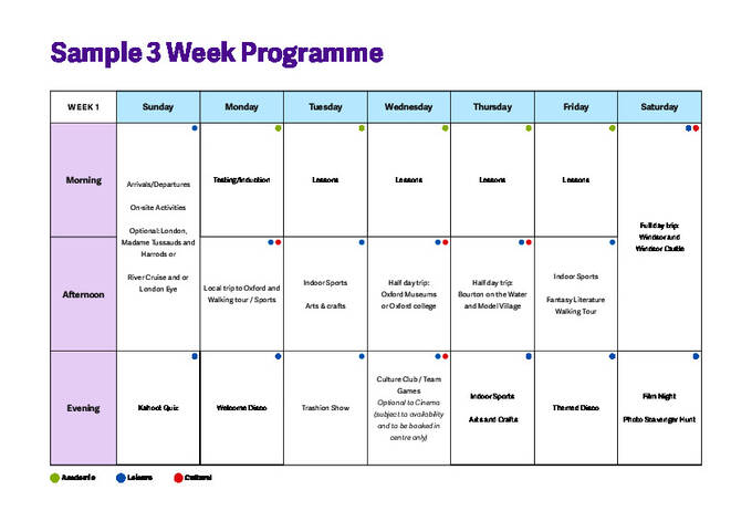 Activity Calendar