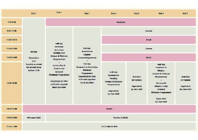 Tevékenységi naptár