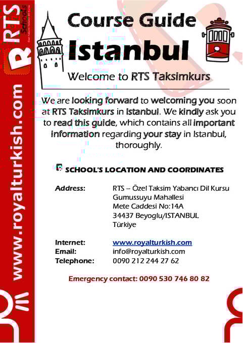 Royal Turkish Education Center Course Guide