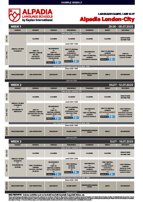 تقويم الأنشطة 