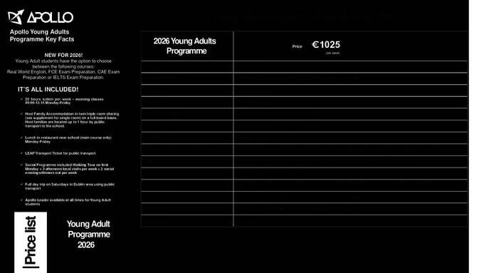 أسعار برامج الصيف للشباب 2026