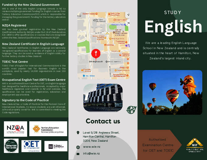 Waikato Institute of Education Broschüre (PDF)