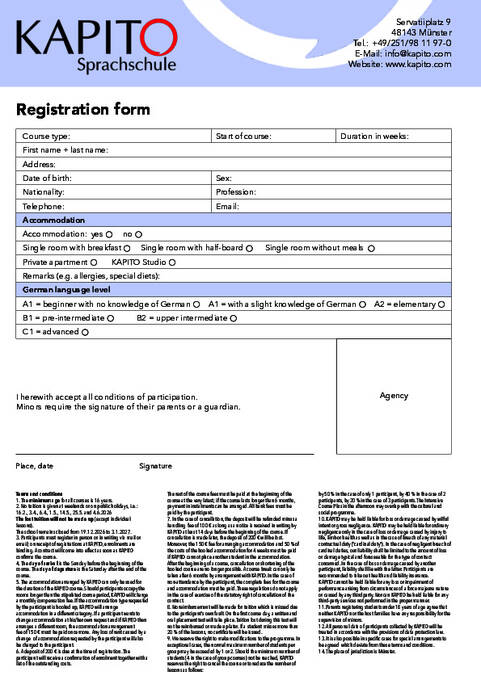 KAPITO Sprachschule árak 2026