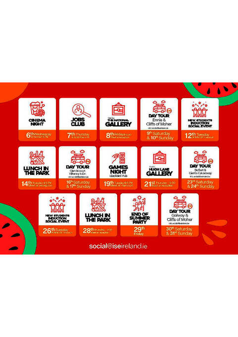 Sample social calendar August