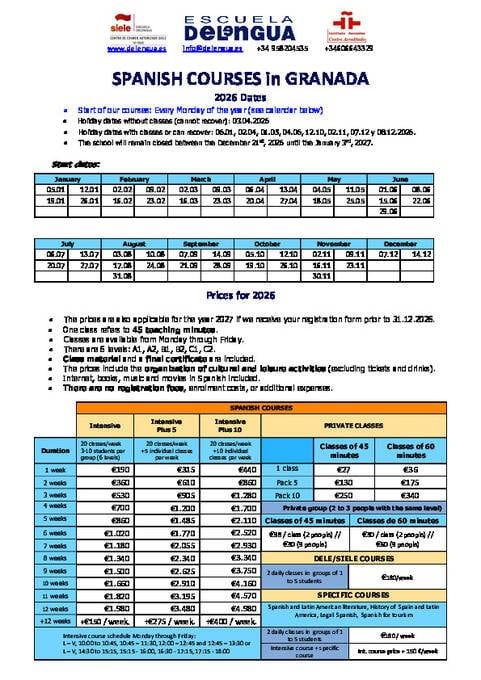 أسعار وتواريخ 2026