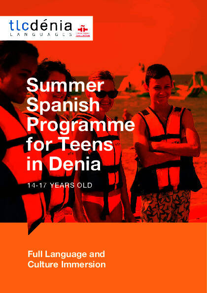 Brochure om spanske temaer for teenagere med priser 2026