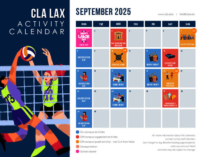 Aktivitetskalender - September 