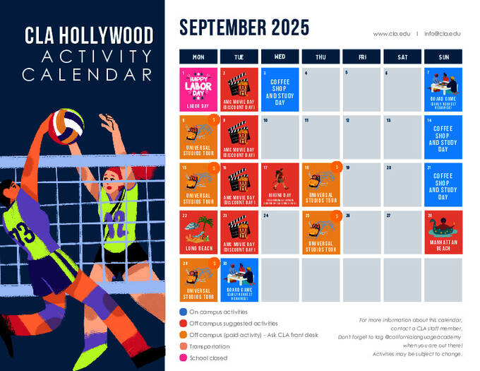 Aktivitetskalender - september 