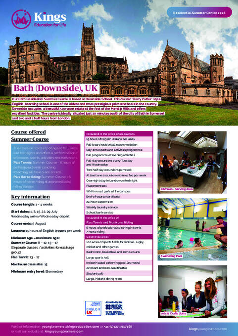 Kings Bath faktaark 2026