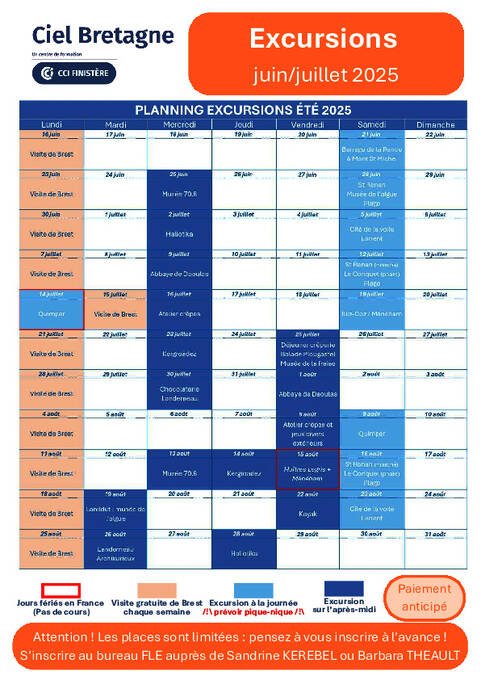 Eksempel på udflugtsprogram