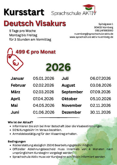 Prisliste og datoer 2026