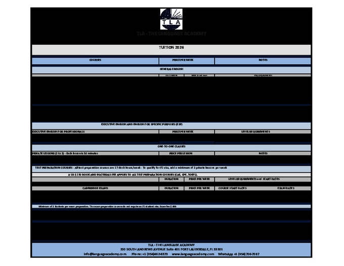 Priser og datoer 2026