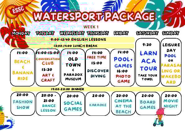 Nyári tábor tevékenységi program - vízi sportok