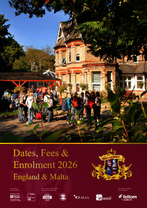 Cavendish School of English 2026年价目表